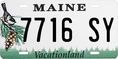 ME license plate 7716SY