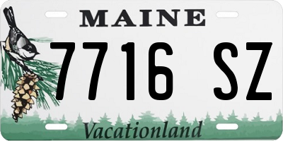 ME license plate 7716SZ