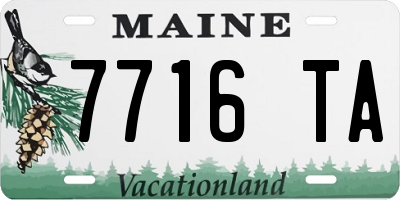ME license plate 7716TA