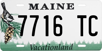 ME license plate 7716TC