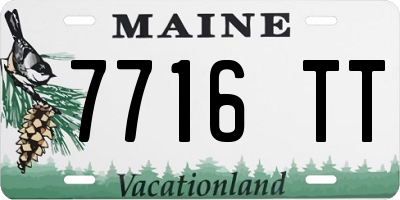 ME license plate 7716TT