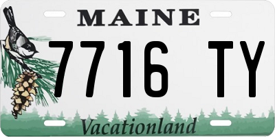 ME license plate 7716TY