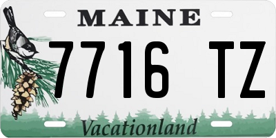 ME license plate 7716TZ