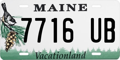 ME license plate 7716UB