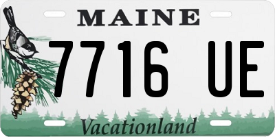 ME license plate 7716UE