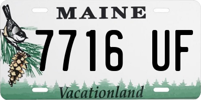 ME license plate 7716UF
