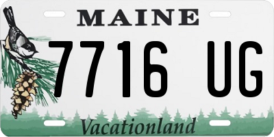 ME license plate 7716UG