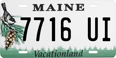 ME license plate 7716UI