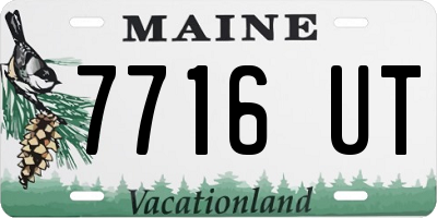 ME license plate 7716UT