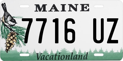 ME license plate 7716UZ