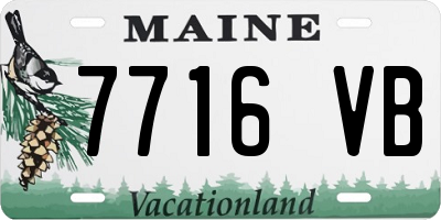 ME license plate 7716VB