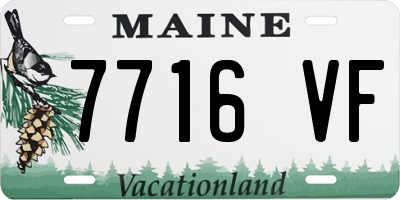 ME license plate 7716VF
