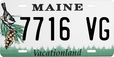 ME license plate 7716VG