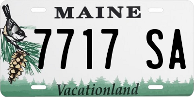 ME license plate 7717SA