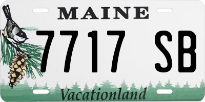 ME license plate 7717SB