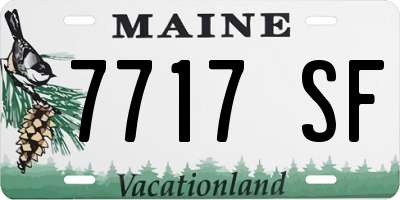 ME license plate 7717SF