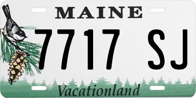 ME license plate 7717SJ