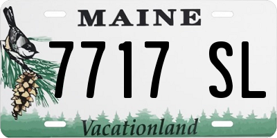 ME license plate 7717SL