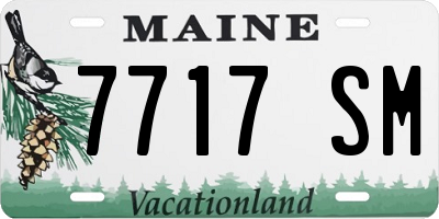ME license plate 7717SM