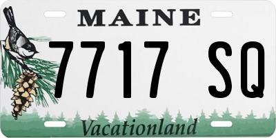 ME license plate 7717SQ