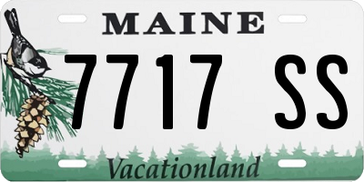 ME license plate 7717SS