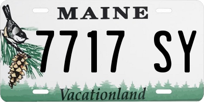 ME license plate 7717SY