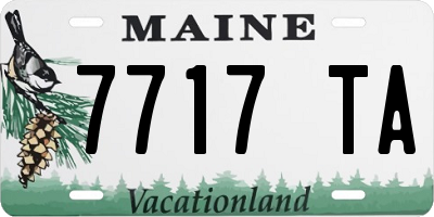 ME license plate 7717TA