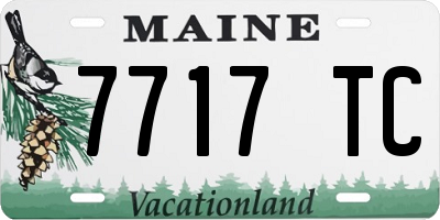 ME license plate 7717TC