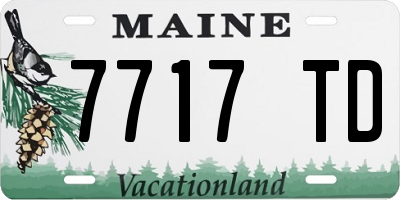 ME license plate 7717TD