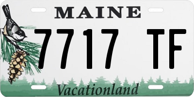 ME license plate 7717TF