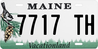 ME license plate 7717TH