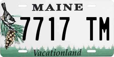 ME license plate 7717TM