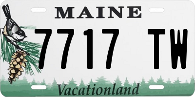 ME license plate 7717TW