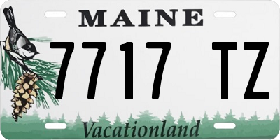 ME license plate 7717TZ