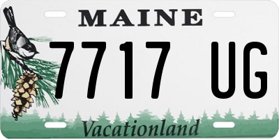 ME license plate 7717UG