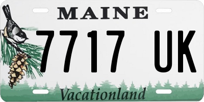 ME license plate 7717UK
