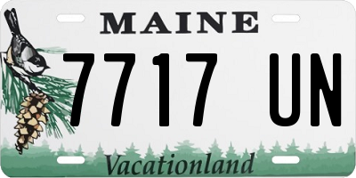 ME license plate 7717UN