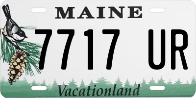 ME license plate 7717UR