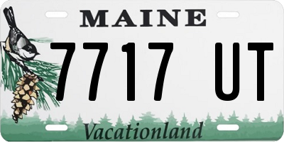 ME license plate 7717UT