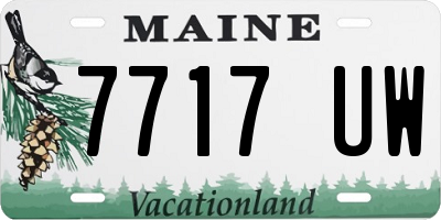 ME license plate 7717UW