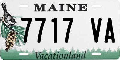 ME license plate 7717VA