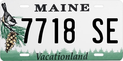 ME license plate 7718SE