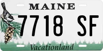 ME license plate 7718SF