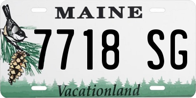 ME license plate 7718SG