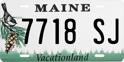 ME license plate 7718SJ