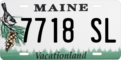 ME license plate 7718SL