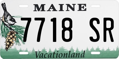 ME license plate 7718SR