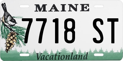 ME license plate 7718ST