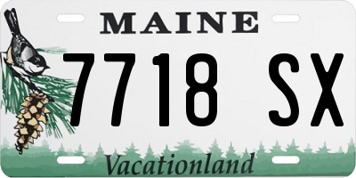 ME license plate 7718SX