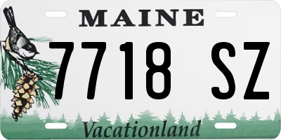 ME license plate 7718SZ